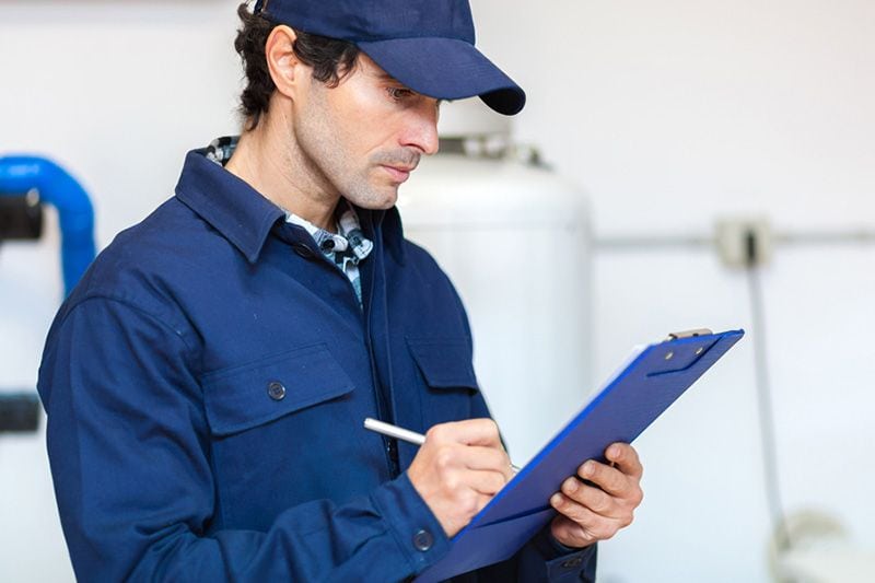 Image of a technician.How Often Does a Commercial Boiler Need Maintenance.